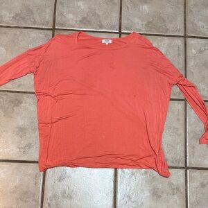 Piko 1988 Coral Long Sleeve Blouse
